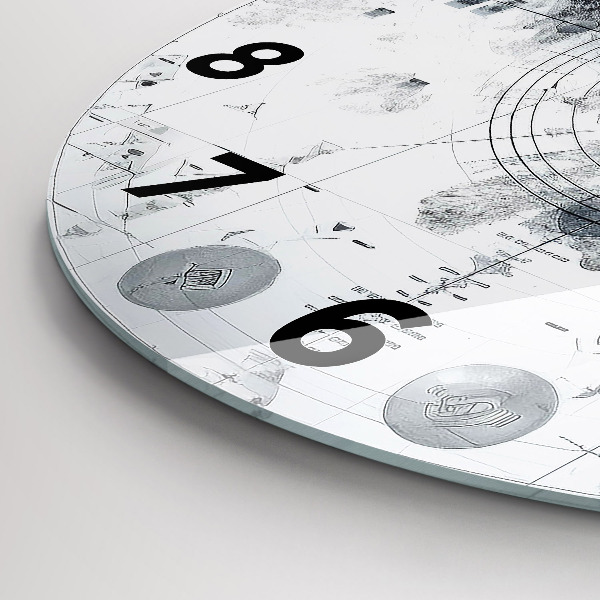 Horloge ronde Montagnes de dessins animés