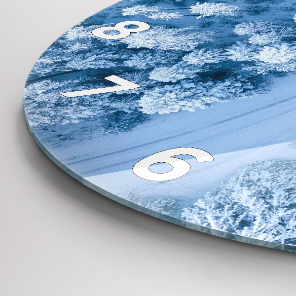 Horloge ronde Forêt vue par drone