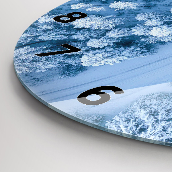 Horloge ronde Forêt vue par drone