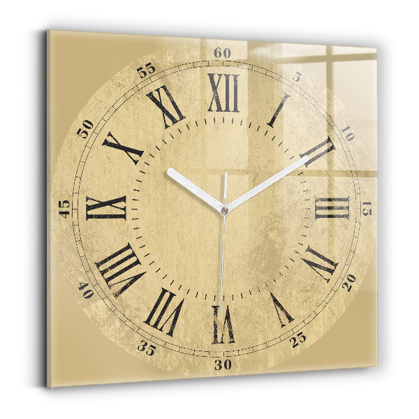 Horloge murale carrée élégant Chiffres romains en bronze