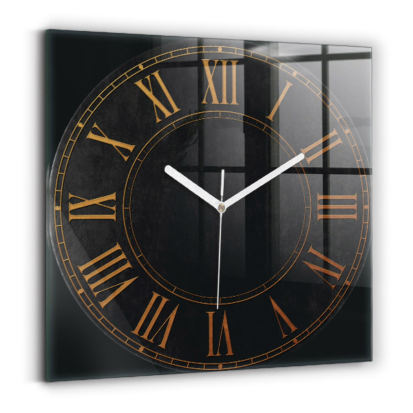 Horloge murale carrée élégant Anciens chiffres romains