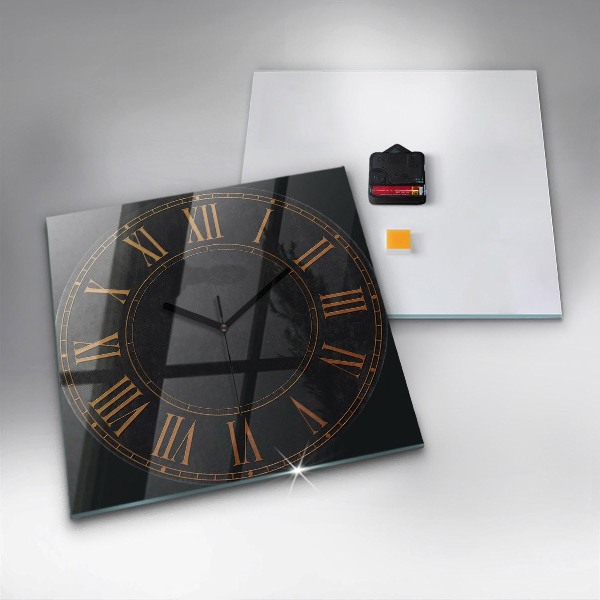 Horloge murale carrée élégant Anciens chiffres romains