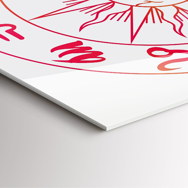 Horloge murale carrée élégant Signes du zodiaque colorés