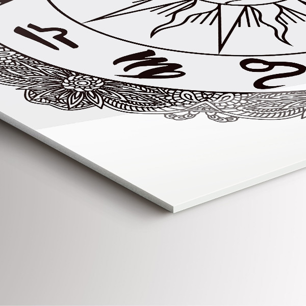 Horloge murale carrée élégant Zodiaques décoratifs