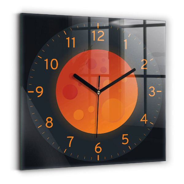 Horloge murale carrée élégant Pleine lune