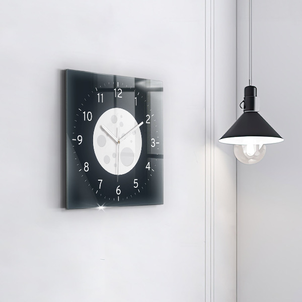 Horloge murale carrée élégant Pleine lune