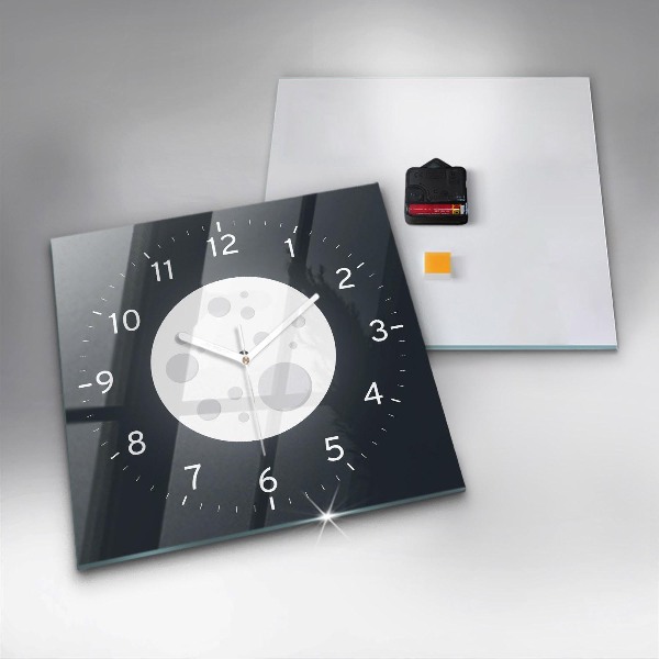 Horloge murale carrée élégant Pleine lune