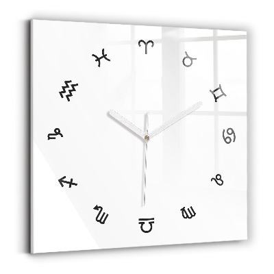 Horloge murale carrée élégant Zodiaques minimalistes