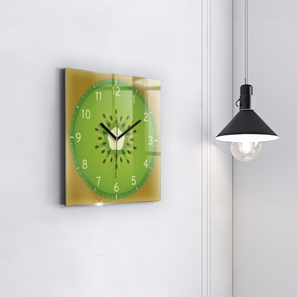 Horloge murale carrée élégant Kiwi