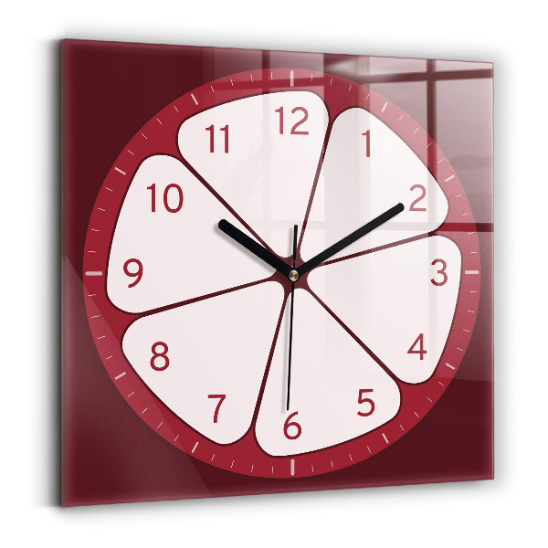 Horloge murale carrée élégant Fruits coupés