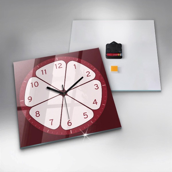 Horloge murale carrée élégant Fruits coupés