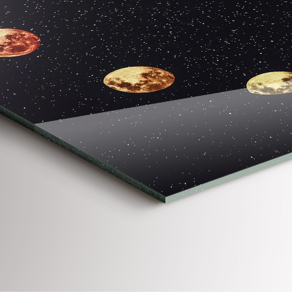 Horloge murale carrée élégant Phases de la lune