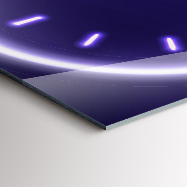 Horloge murale carrée élégant Lignes de néon