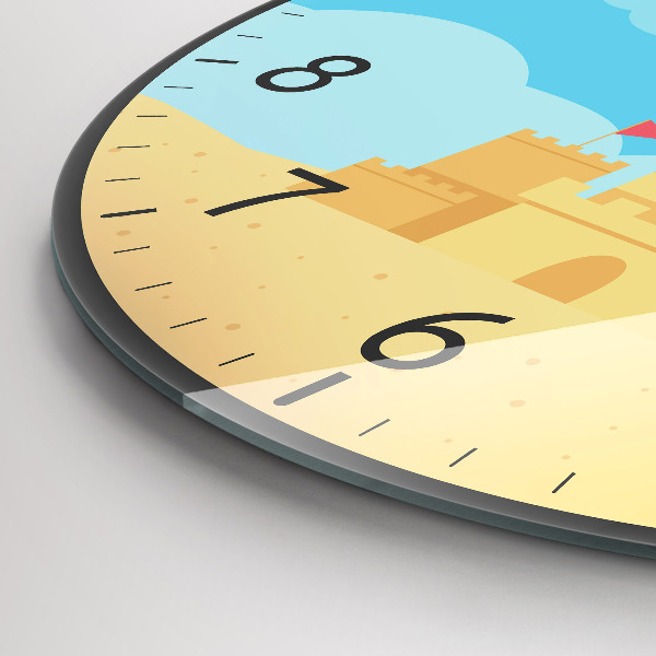 Horloge ronde murale Château de sable