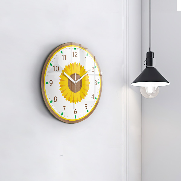 Horloge ronde murale Fleur de tournesol