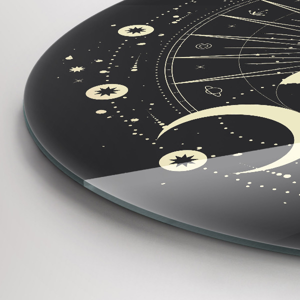 Horloge ronde murale Lunes et Soleil