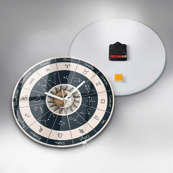 Horloge ronde murale Constellations du zodiaque