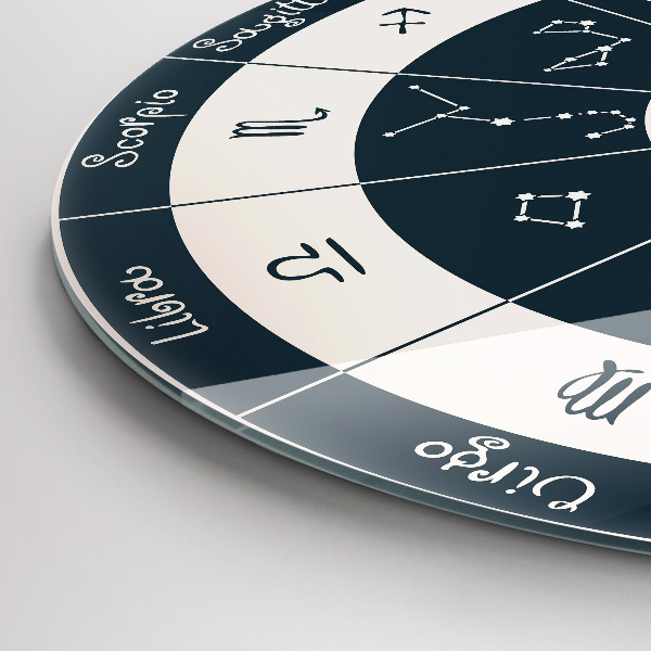 Horloge ronde murale Constellations du zodiaque
