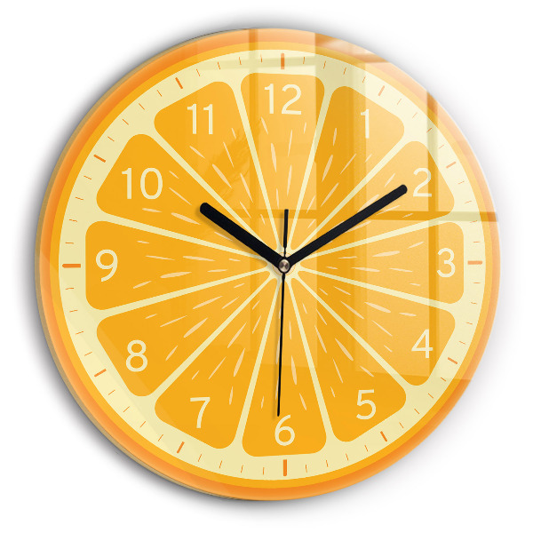 Horloge ronde murale Orange juteuse