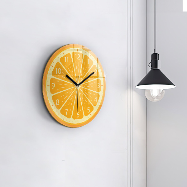 Horloge ronde murale Orange juteuse